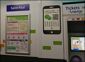 Sticker présent dans la station de métro Saint-Paul (ligne 1)