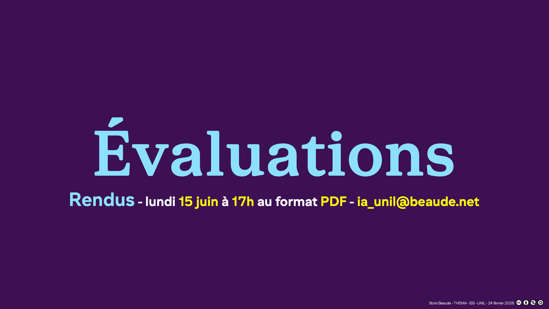 IA et société - Évaluations